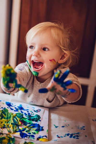 Infant painting