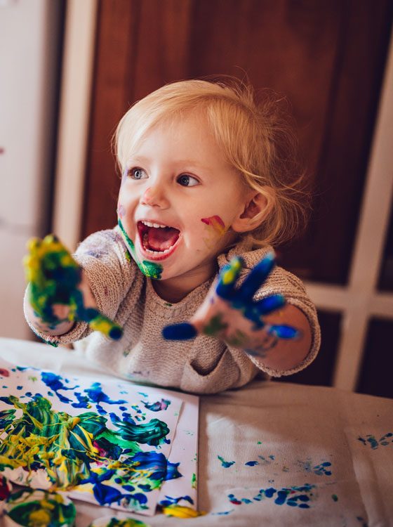 Infant painting